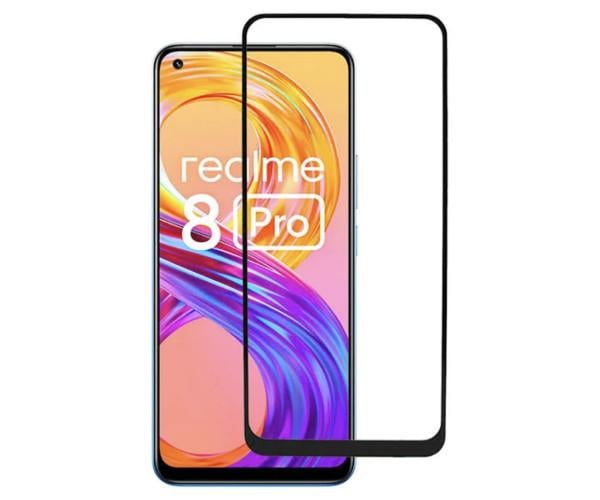 Защитное стекло Tempered Glass Full Screen для Realme 8/8 Pro Black (24589)