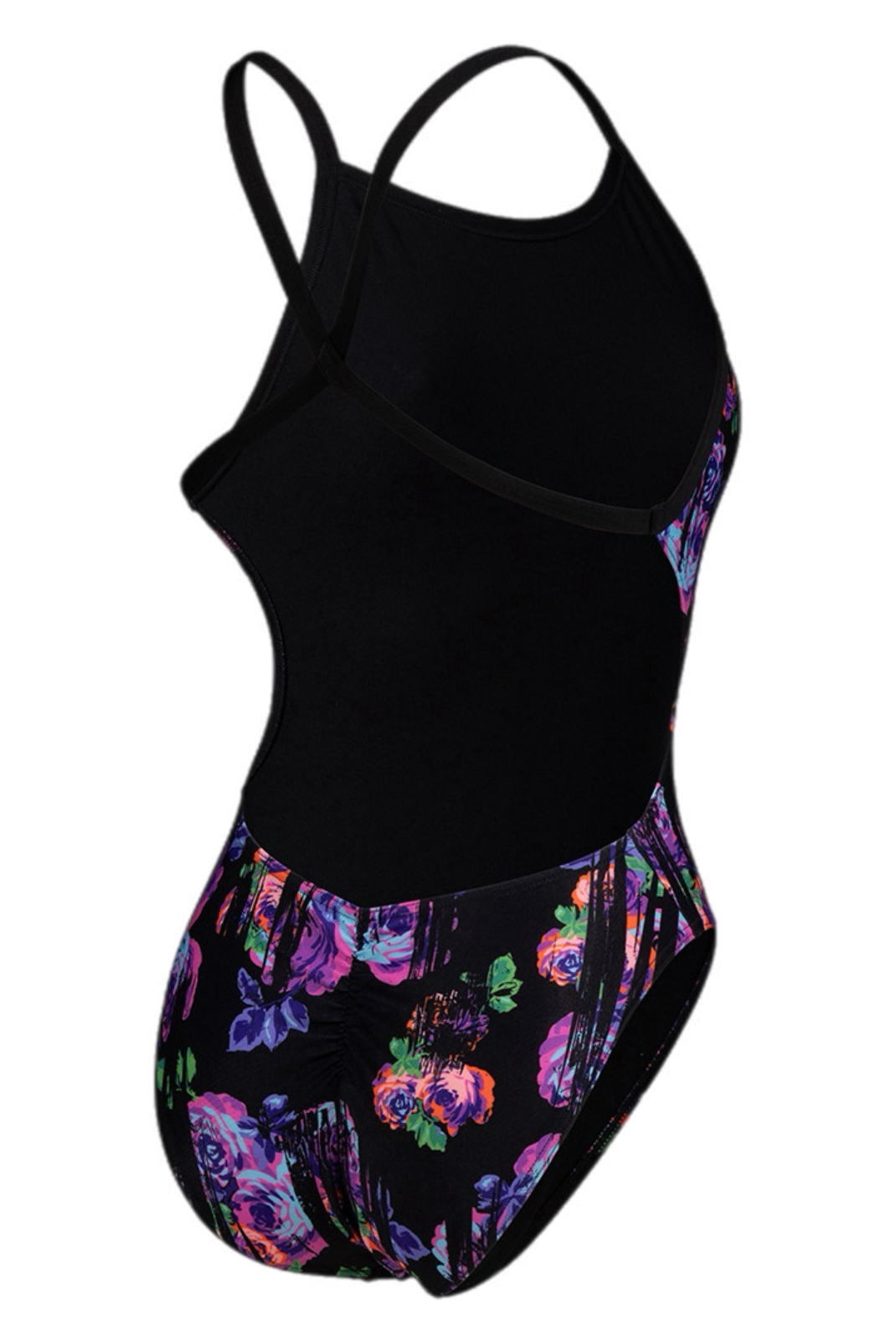 Купальник для плавания в бассейне Arena Rose Texture Swimsuit Xcross B р. 40 Черно-розовый (006641-505-40) - фото 7