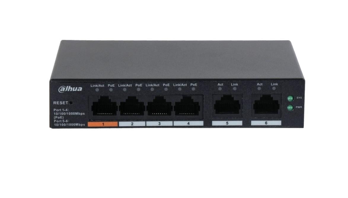 Комутатор 6 портів керований Dahua DH-CS4006-4GT-60 PoE (2863456212)
