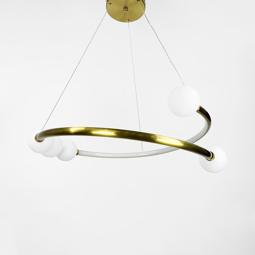 Люстра LED с акриловыми шариками Ø 80 см Латунь (901-800 AB)