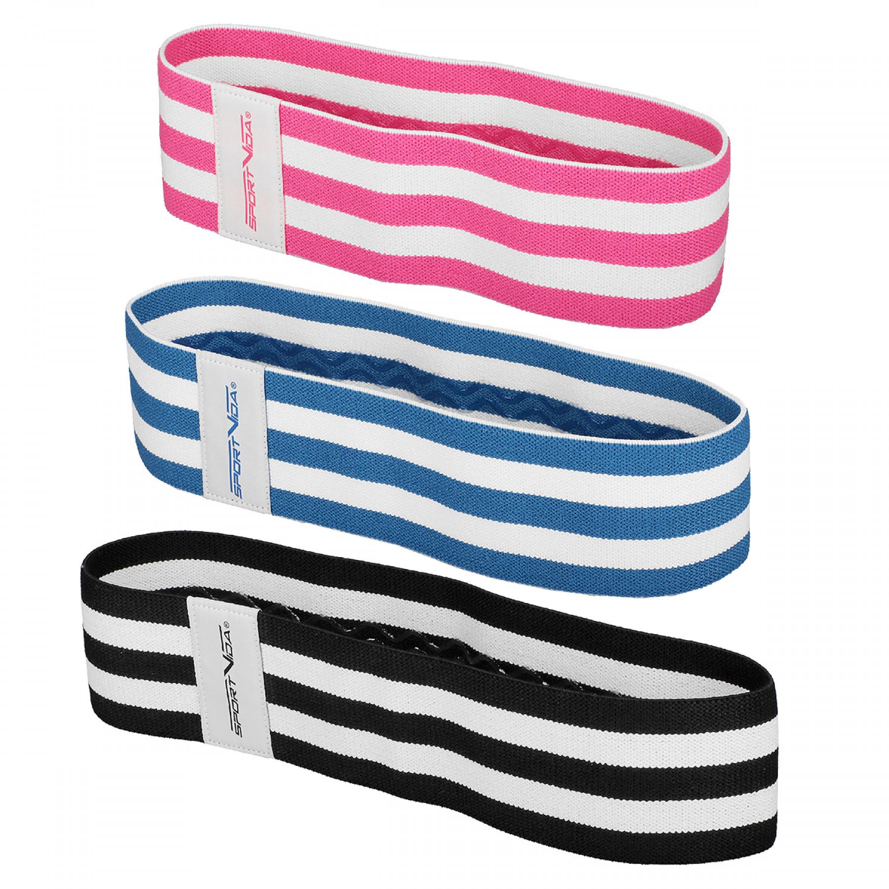 Резинка для спорта SportVida Hip Band 3 шт. из ткани (21497)