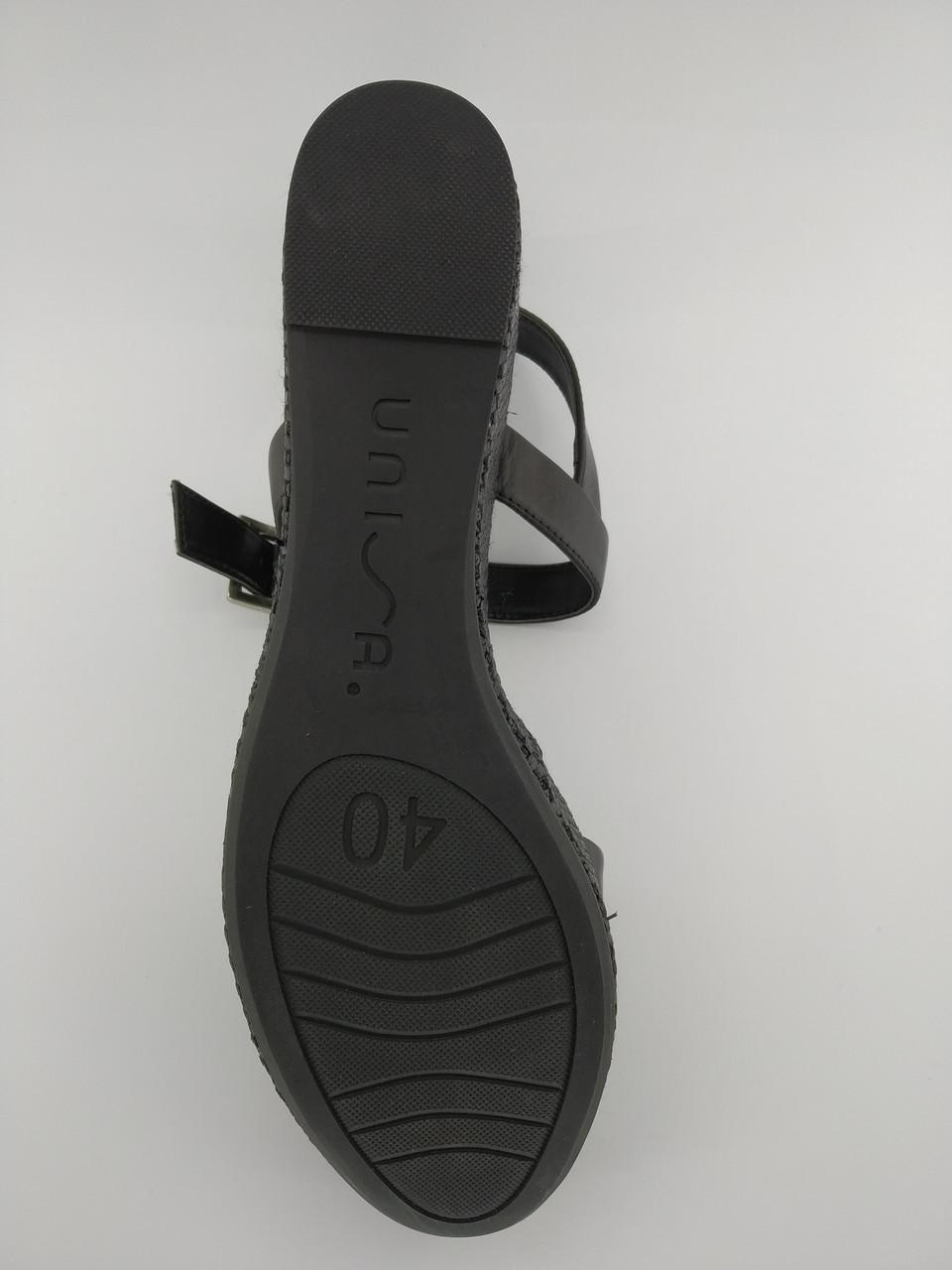 Босоніжки жіночі шкіряні на танкетці Unisa №039 р. 36/23 см Чорний (561626564) - фото 6 Босоніжки жіночі шкіряні на танкетці Unisa №039 р. 36/23 см Чорний (561626564) - фото 6