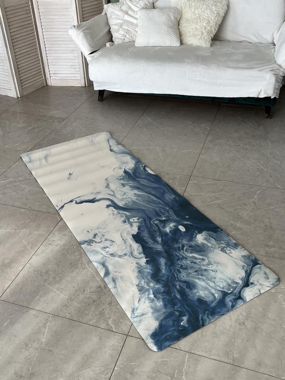 Коврик для йоги Lita Marble PU премиальный каучуковый 183х68х0,5 см Синий (13510859) - фото 3 Коврик для йоги Lita Marble PU премиальный каучуковый 183х68х0,5 см Синий (13510859) - фото 3