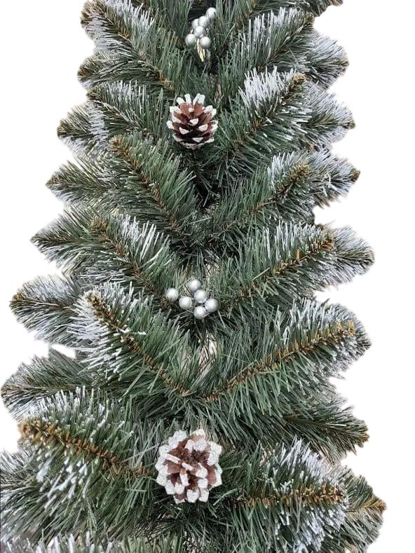 Хвойна гірлянда штучна Кармен зі срібними шишками/перлами та білими кінчиками з ПВХ 2,7 м Зелений (123-41- Гірл.Карм.Ср) - фото 6 Хвойна гірлянда штучна Кармен зі срібними шишками/перлами та білими кінчиками з ПВХ 2,7 м Зелений (123-41- Гірл.Карм.Ср) - фото 6