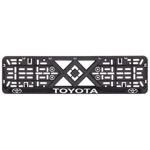Рамка номера пластик SR с хромированной рельефной надписью TOYOTA