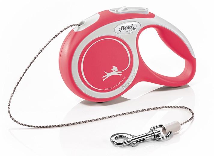 Поводок-рулетка Flexi New Comfort XS Cord 3 м шнур до 8 кг Красный (1684044558)