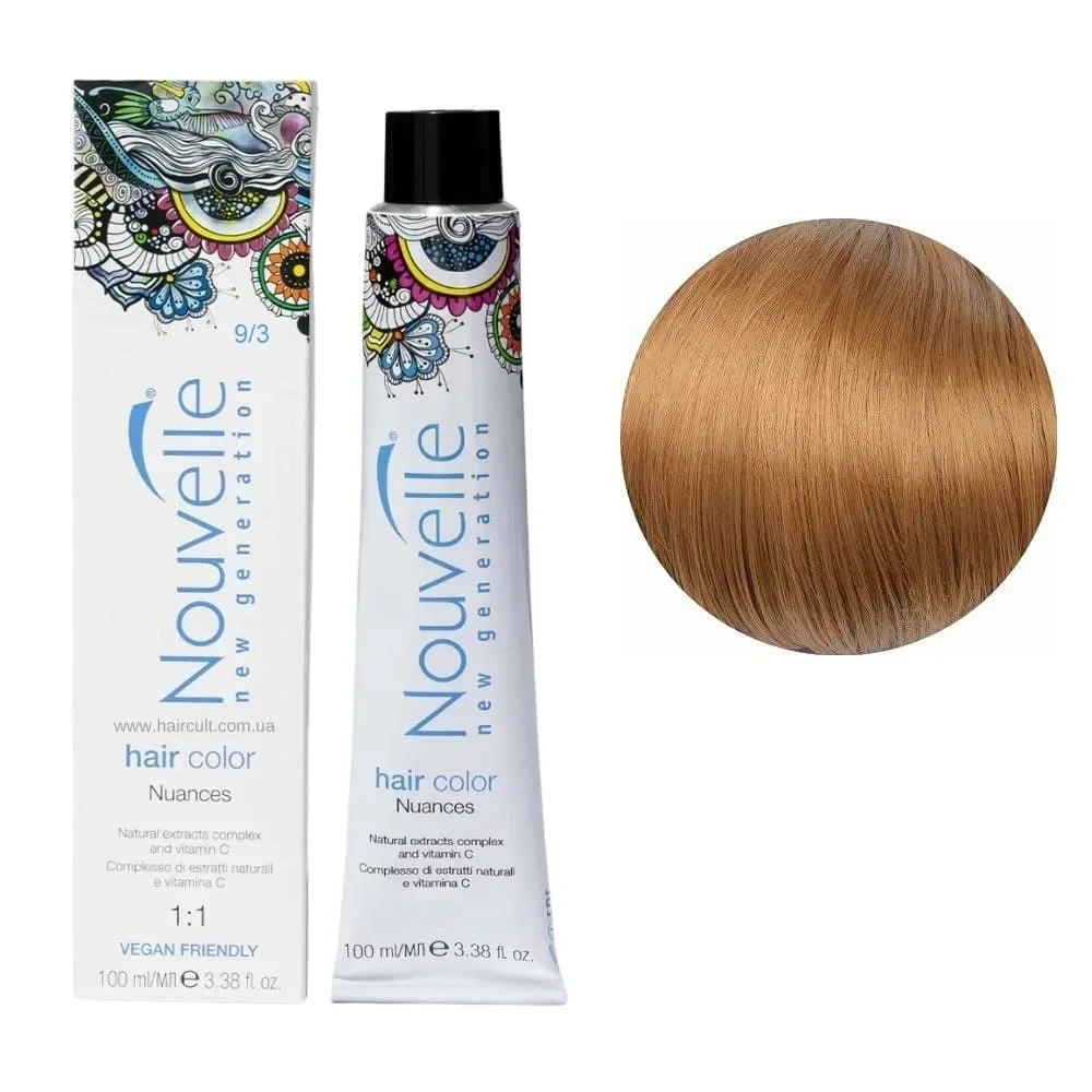 Краска для волос Nouvelle Hair Color 9/3 Золотистый блондин 100 мл
