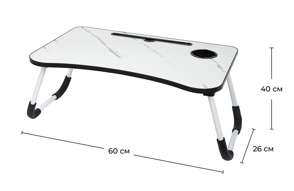 Столик для ноутбука Fabrika Marble White - фото 3