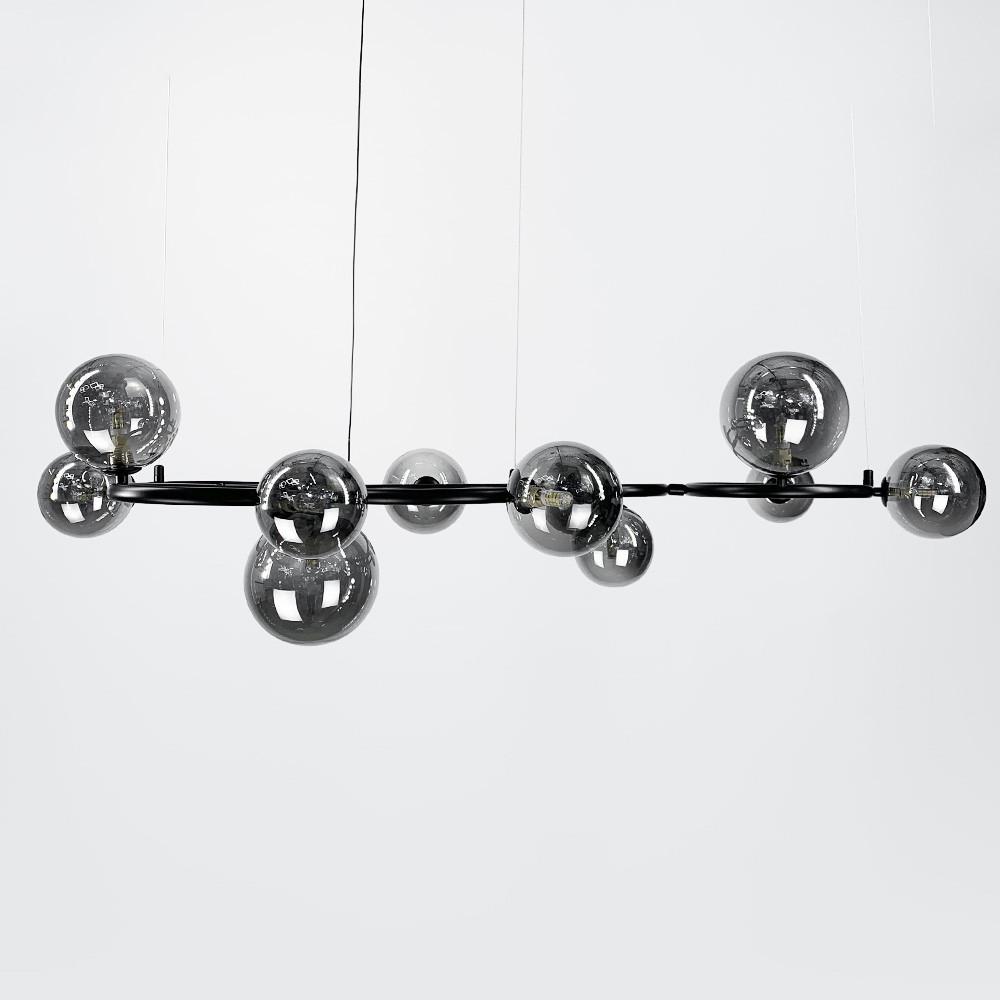 Люстра Gorizia на 12 графітових плафонів Чорний (sg 44/12 bk/gr) - фото 2