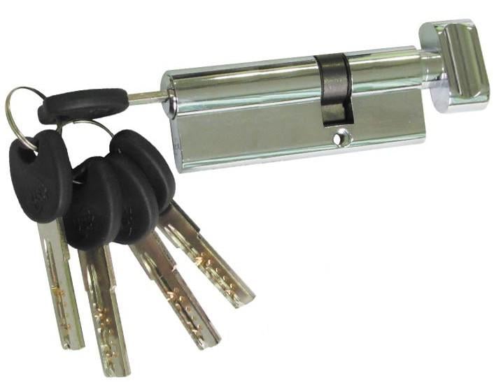 Цилиндровый механизм USK ZC-85 53x32 ключ/поворотник Никель