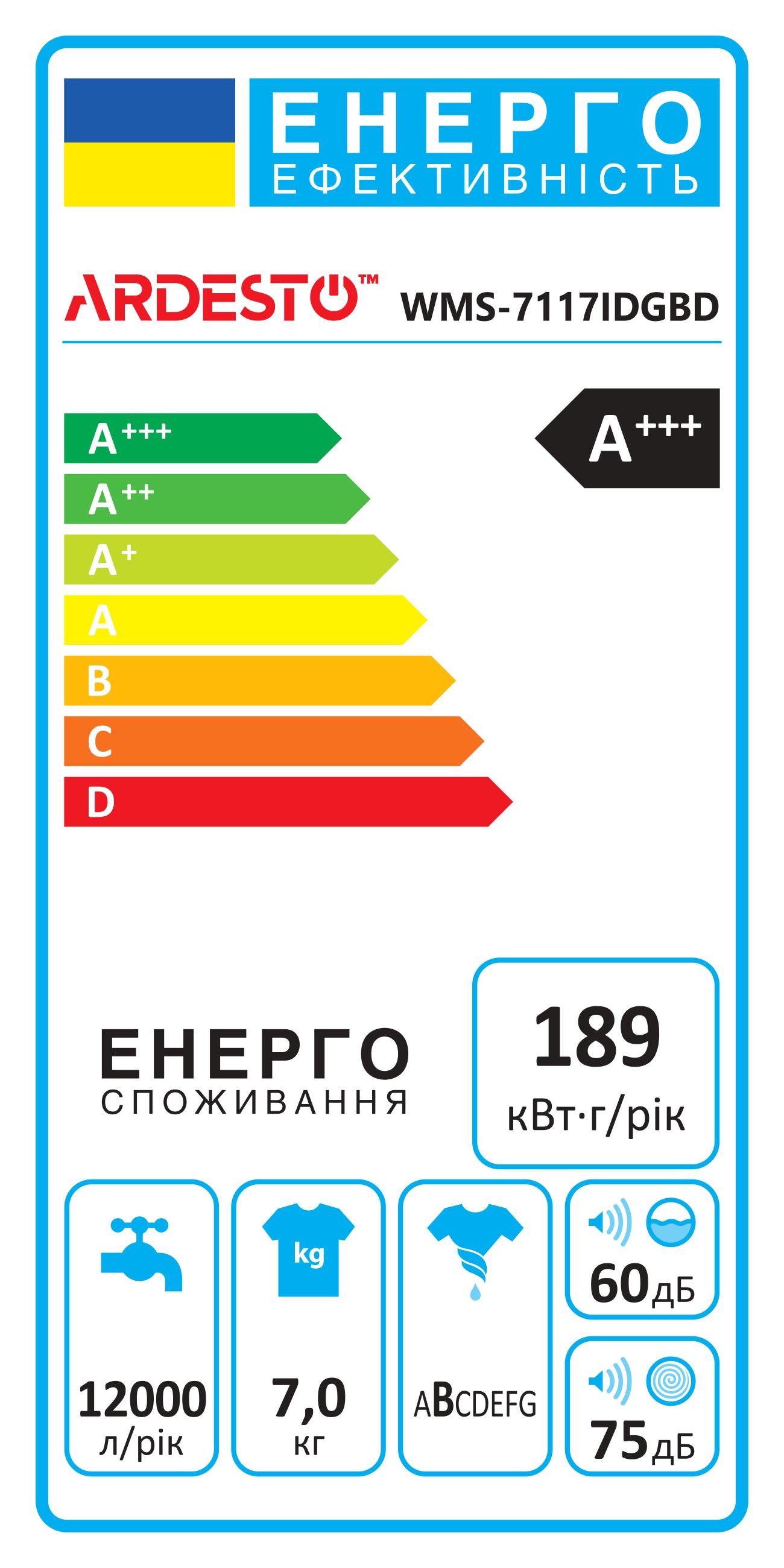 Стиральная машина Ardesto WMS-7117IDGBD - фото 9