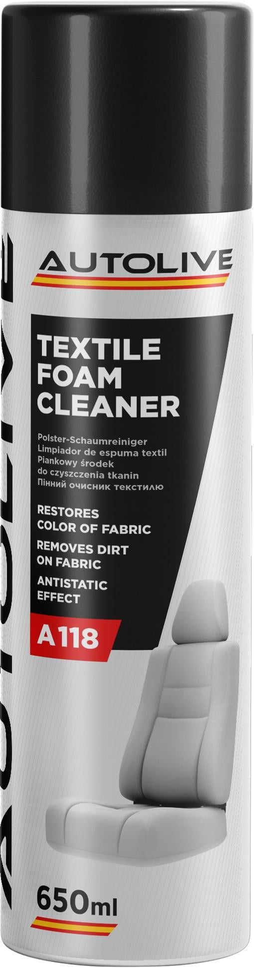 Очищувач текстилю AUTOLIVE Textile Foam Cleaner A118 650 мл