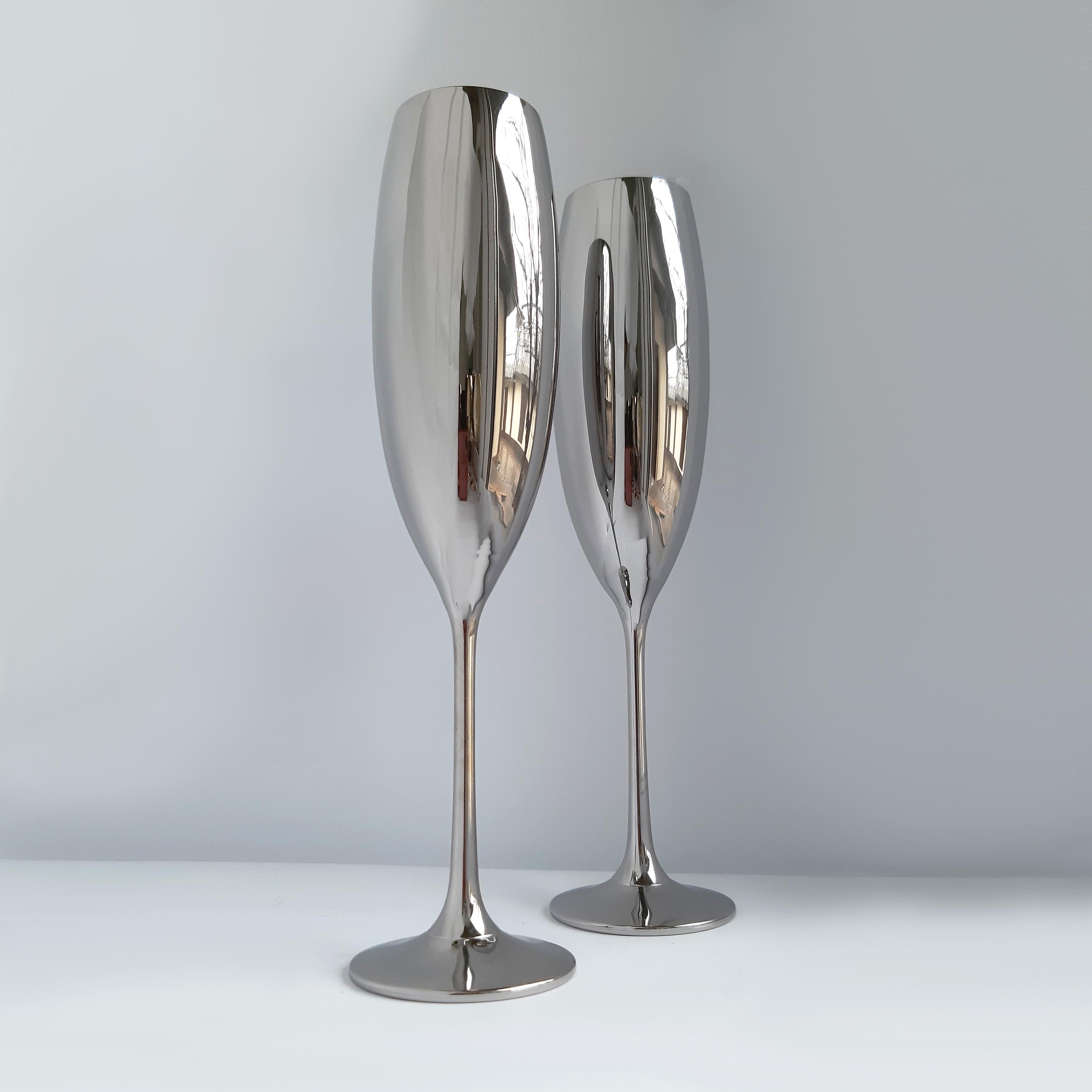 Набор бокалов для шампанского Bohemia Grandioso 230 мл 2 шт. Хром - фото 3 Набор бокалов для шампанского Bohemia Grandioso 230 мл 2 шт. Хром - фото 3