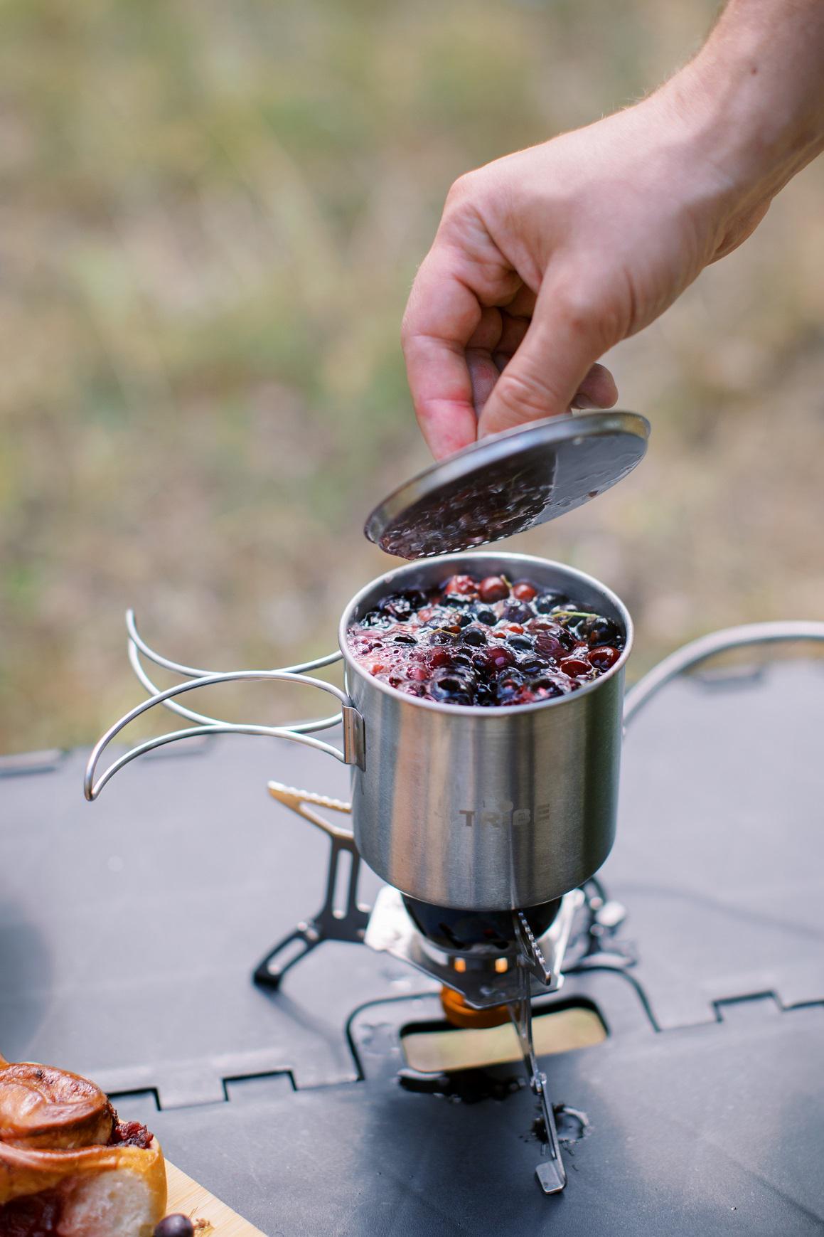 Кружка з кришкою та складними ручками Tribe Camping Cup (T-FA-0012-metal) - фото 2 Кружка з кришкою та складними ручками Tribe Camping Cup (T-FA-0012-metal) - фото 2