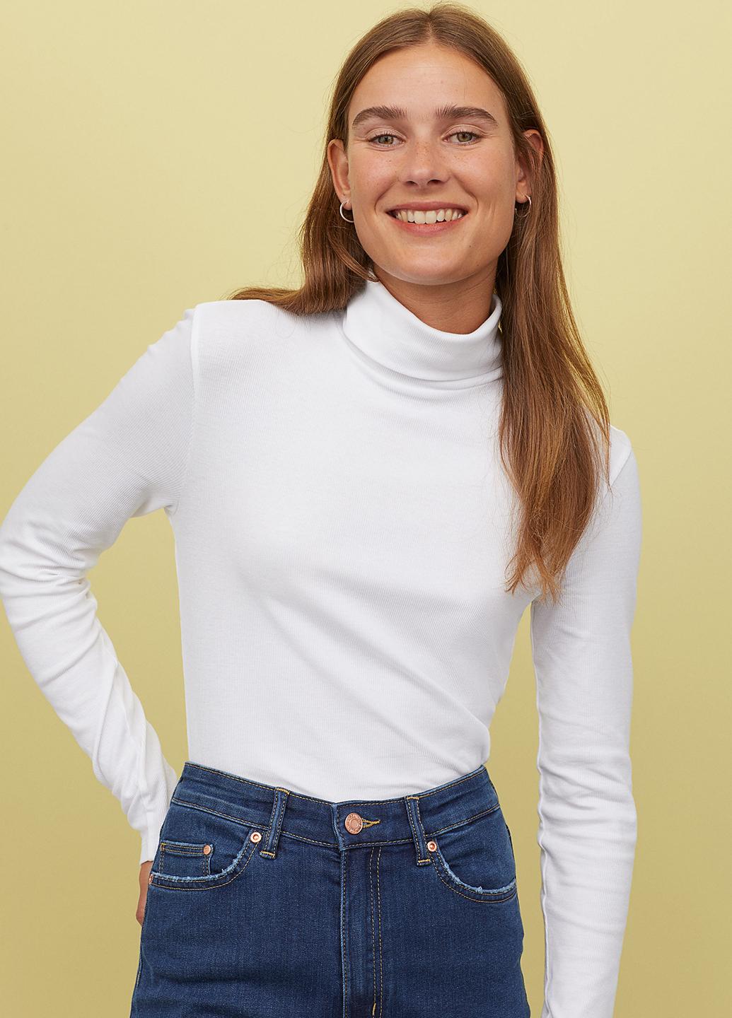 Гольф H&M L Белый (761269b50)