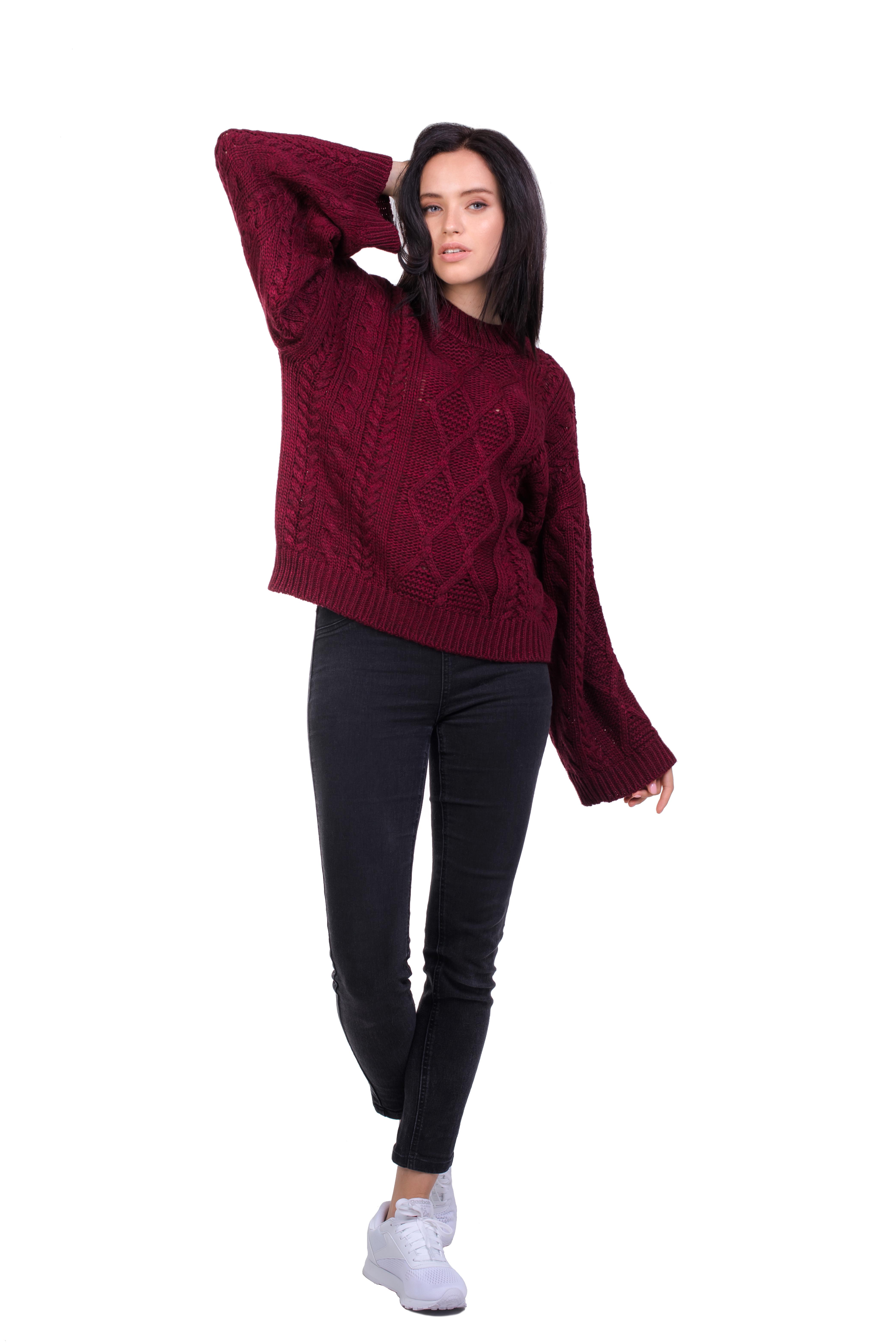 Джемпер женский Bakhur с широкими рукавами M-L Маджента (3204 Мд 46-48) - фото 2