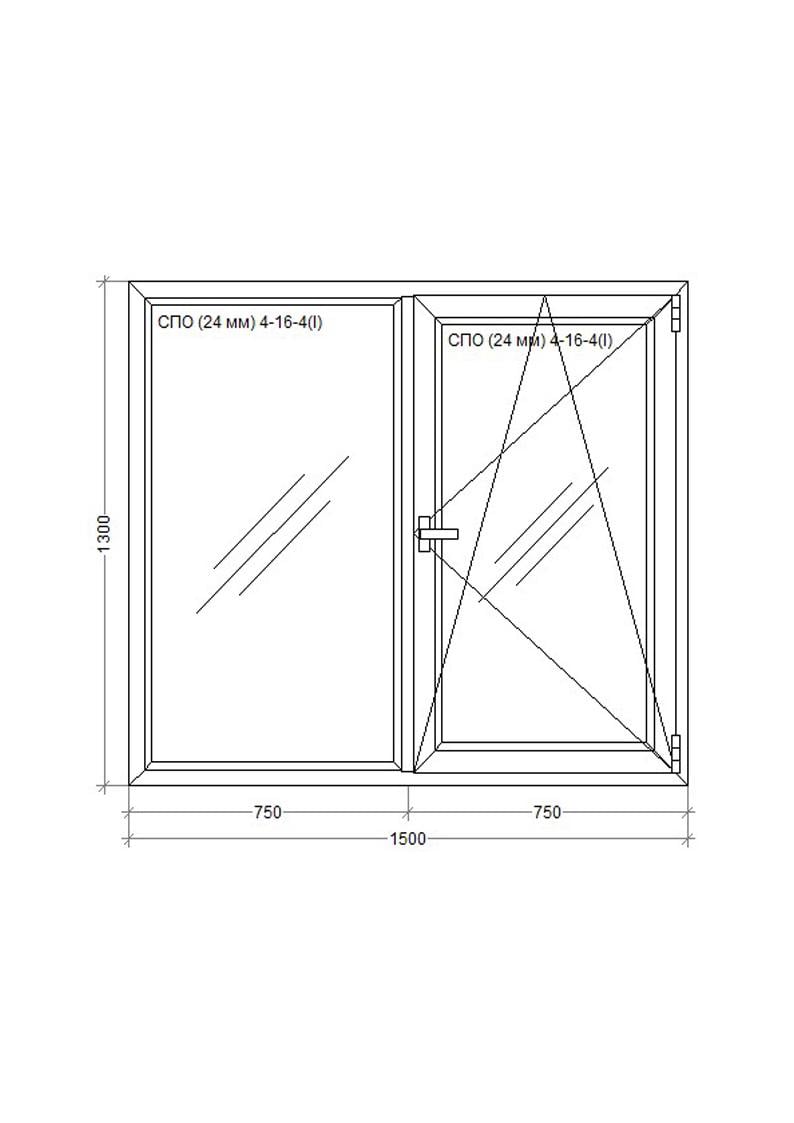 Вікно металопластикове WDS 5S поворотно-відкидне 1500х1300 мм - фото 3 Вікно металопластикове WDS 5S поворотно-відкидне 1500х1300 мм - фото 3