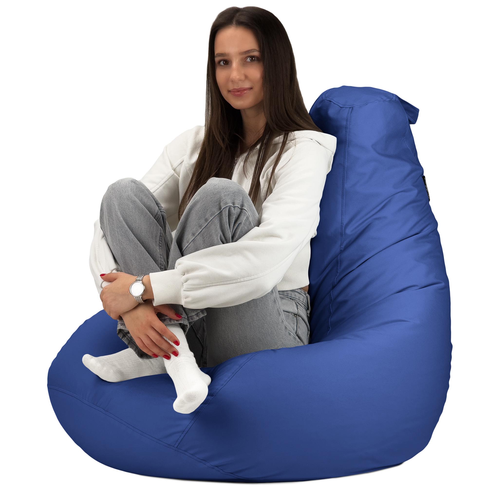 Кресло-мешок Студия Комфорта Груша оксфорд флекс 120х85 см Синий (901224) - фото 7