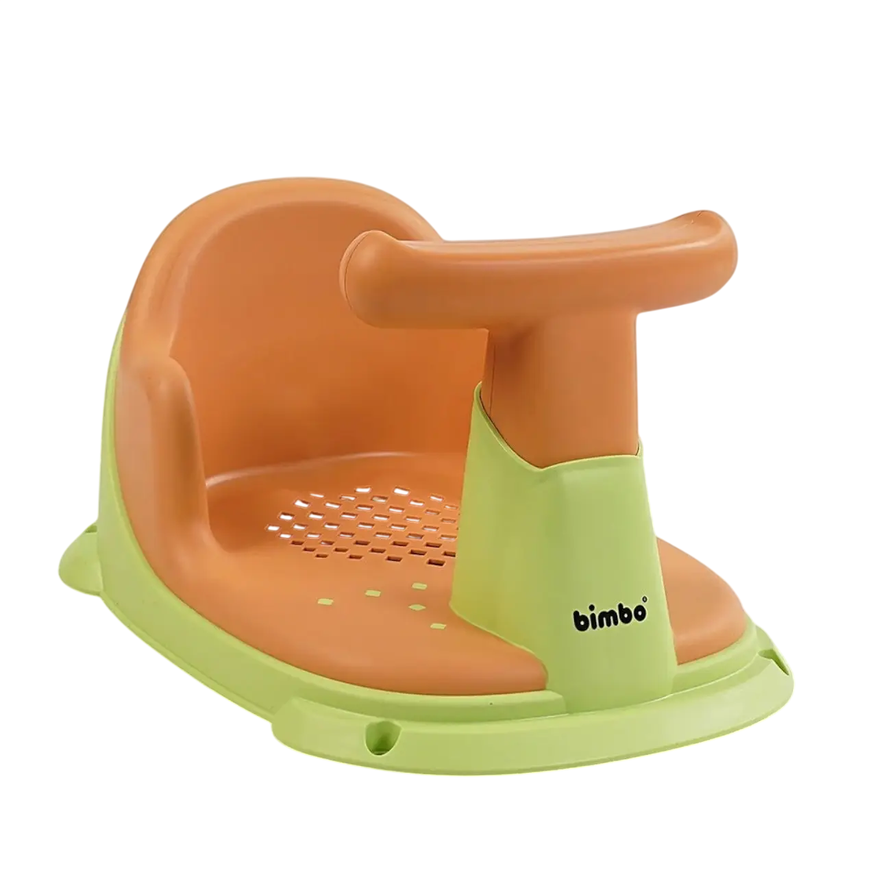 Сидіння дитяче для купання Bimbo BM-31102 із пластику з ручками 33х27х20 см Помаранчево-зелений (150-7-169118)