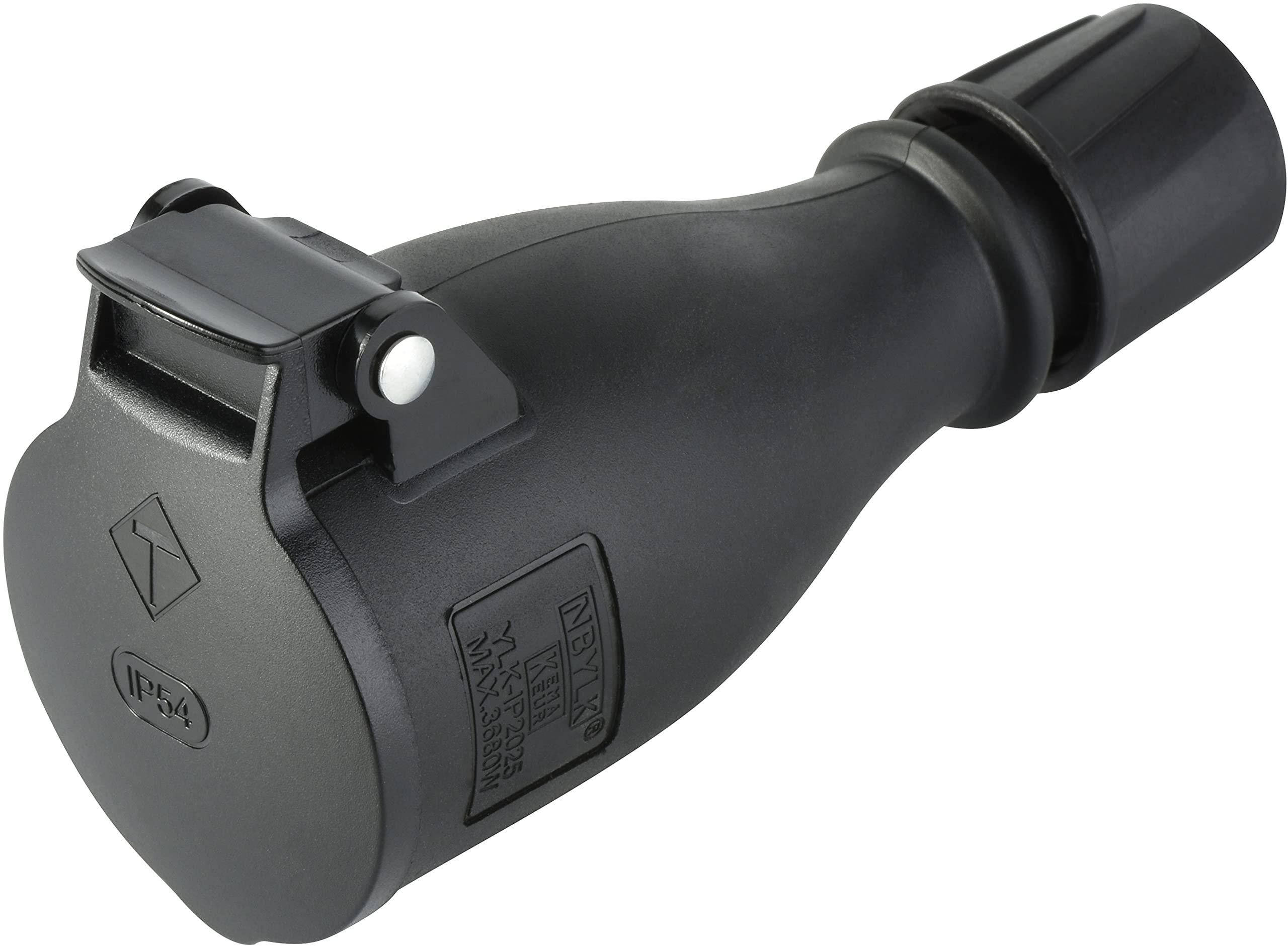 Розетка резиновая Electraline 16A 250V с заземлением Черный (55080)