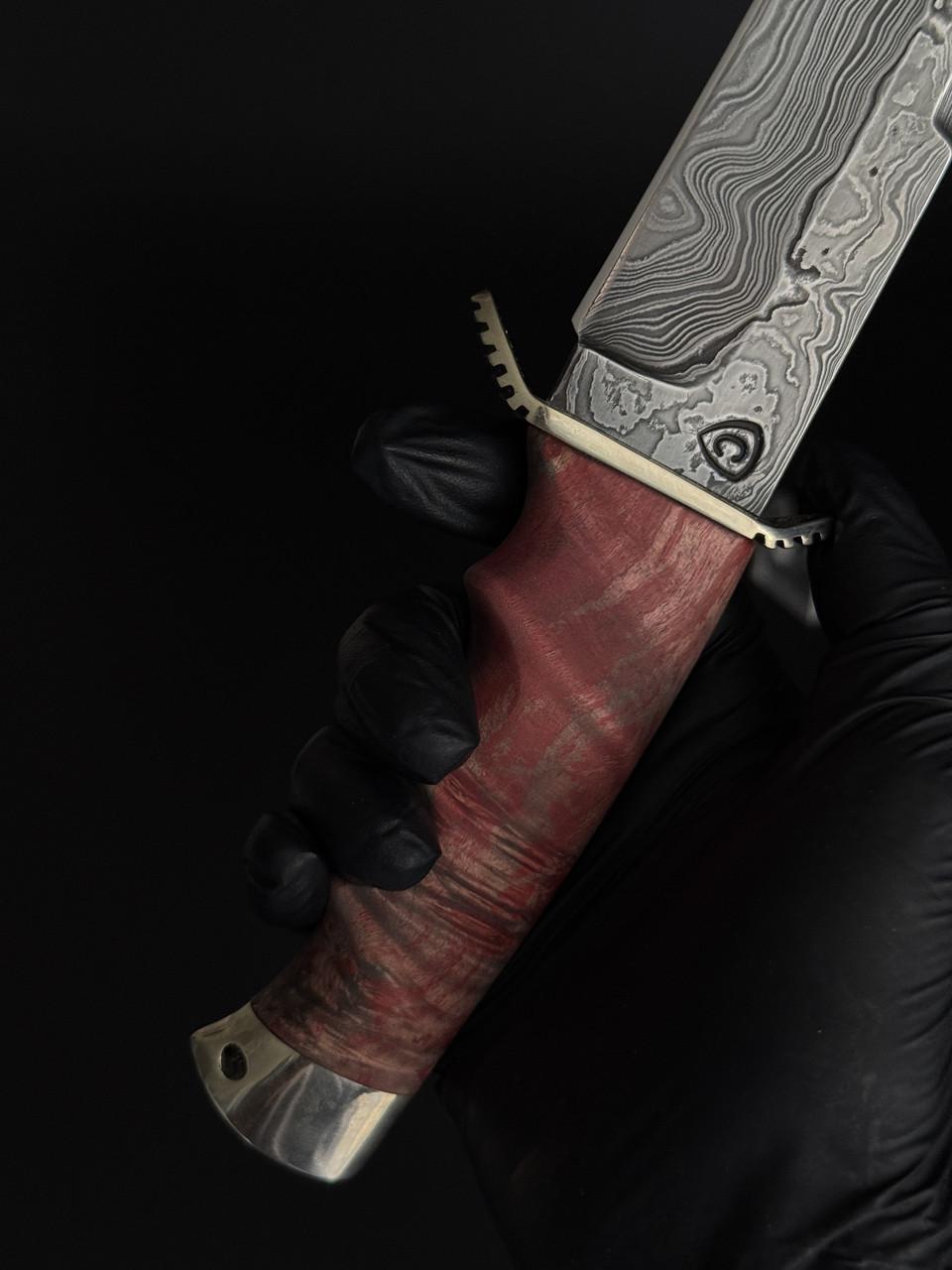Нож ручной работы сталь дамаск Gorillas BBQ KN201 - фото 8