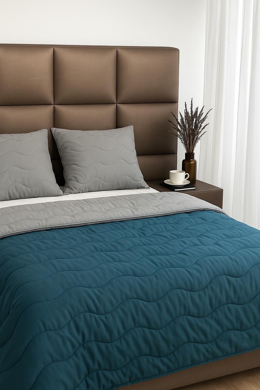 Одеяло ArCloud Double Face Grey Indian Teal 200х220 евро 350 г/м2 (32066412)