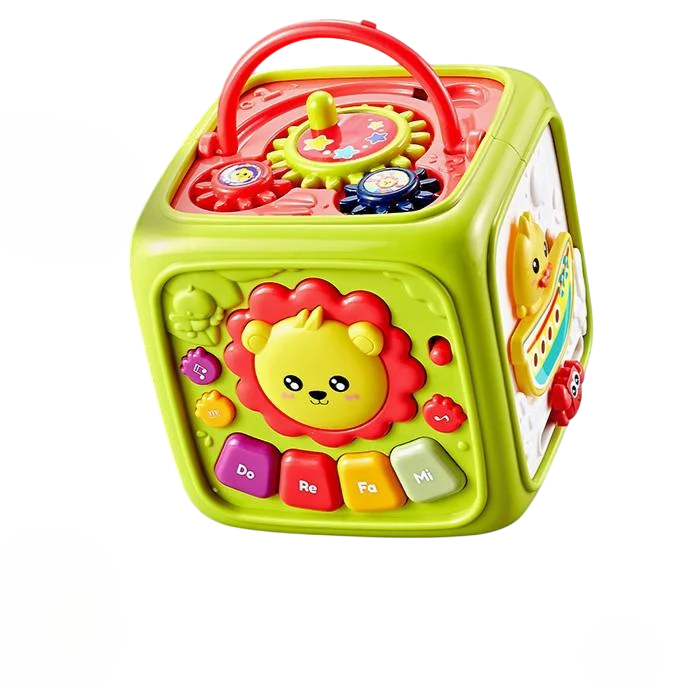 Развивающий центр Мультикуб 6в1 Limo Toy А821 многофункциональная игрушка Львенок Зеленый (1900422564)