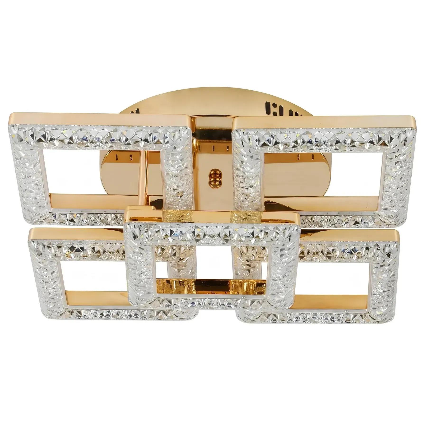 Люстра стельова світлодіодна Sirius G 2726/4+1SM GD з пультом д/у 50Wx2 3000-6500К IP20 100W Золотий (00000139168)