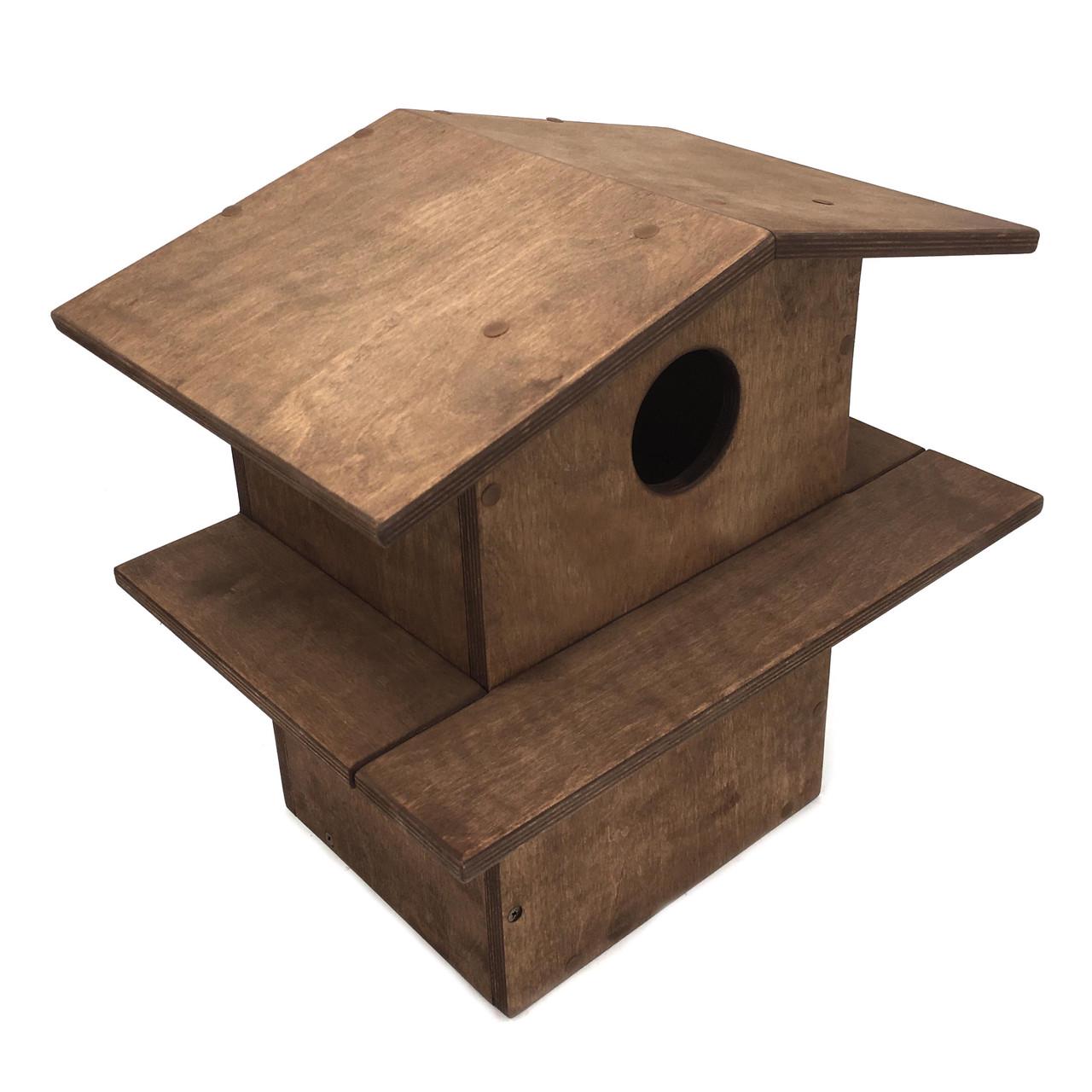 Домик для белок из дерева Манджур Сепия (ДДБ-000808) - фото 2 Домик для белок из дерева Манджур Сепия (ДДБ-000808) - фото 2