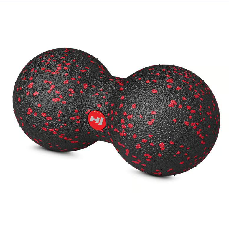 Мяч массажный двойной EPP 80 мм HS-D008MB Черно-красный - фото 3 Мяч массажный двойной EPP 80 мм HS-D008MB Черно-красный - фото 3