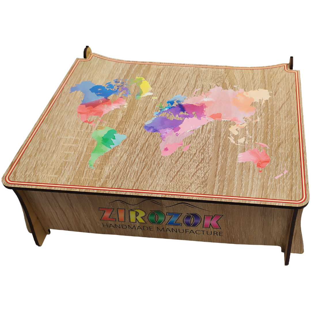 Органайзер для швейної справи Карта Світу дерев'яний 22х18х7 см (31998191) - фото 2 Органайзер для швейної справи Карта Світу дерев'яний 22х18х7 см (31998191) - фото 2