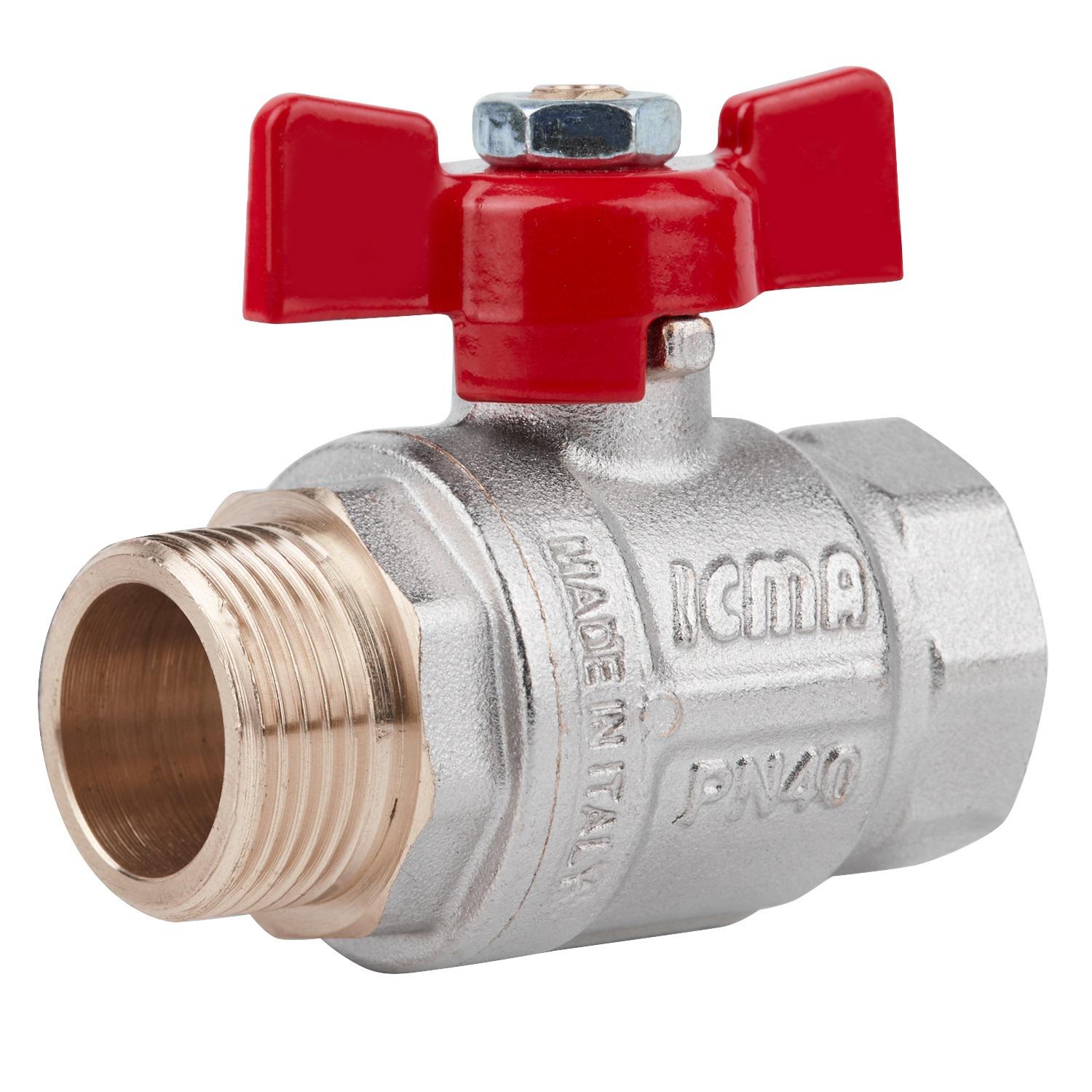 Кран кульовий ICMA 351 87351AE11 3/4" ВЗ метелик (60660)