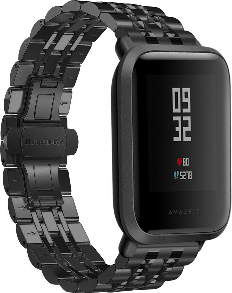 Браслет металлический Spinye для Amazfit Bip Black (29162-2B)