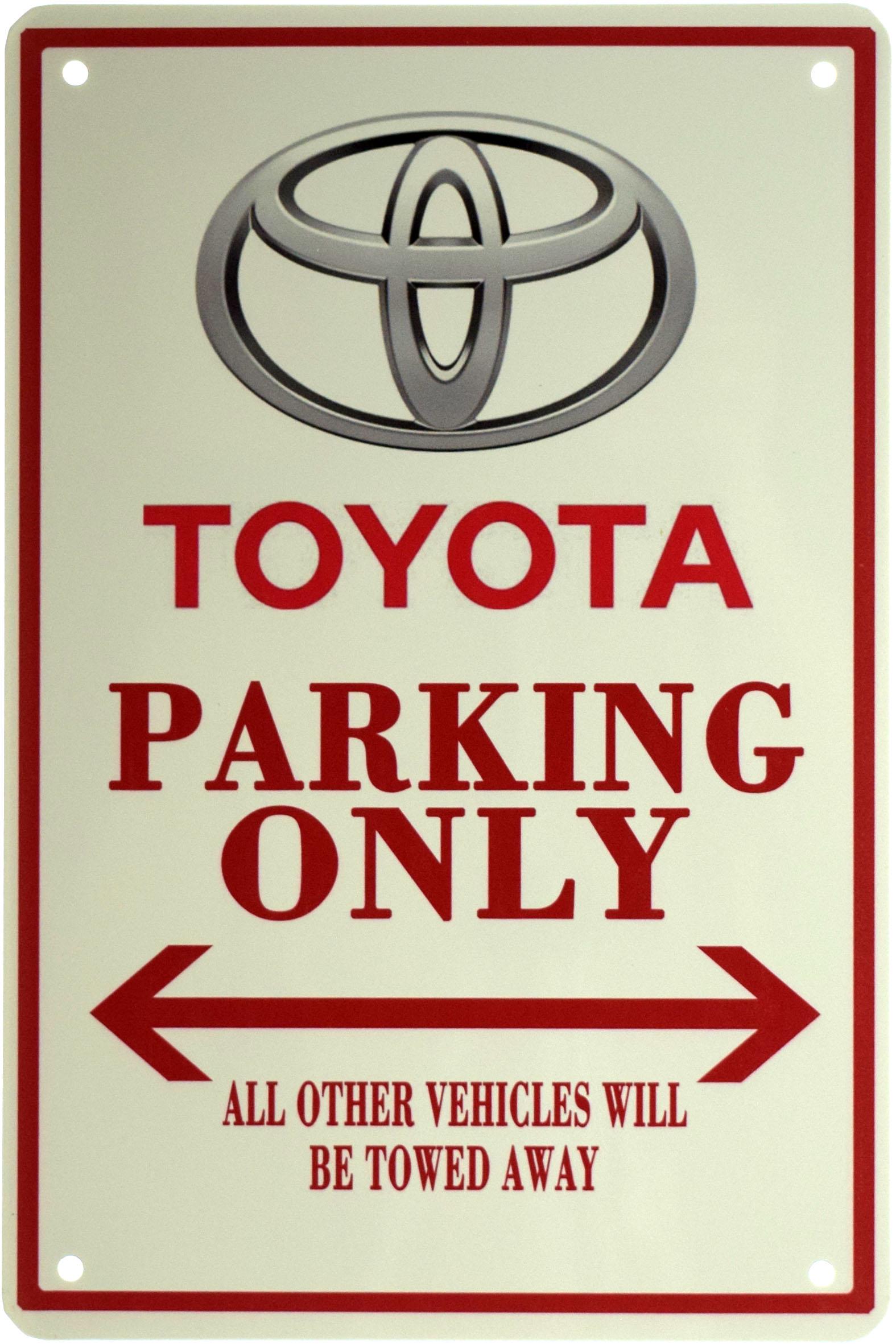 Табличка металева Увага! Парковка Тільки Для Тойоти/Warning! Toyota Parking Only 20x30 см