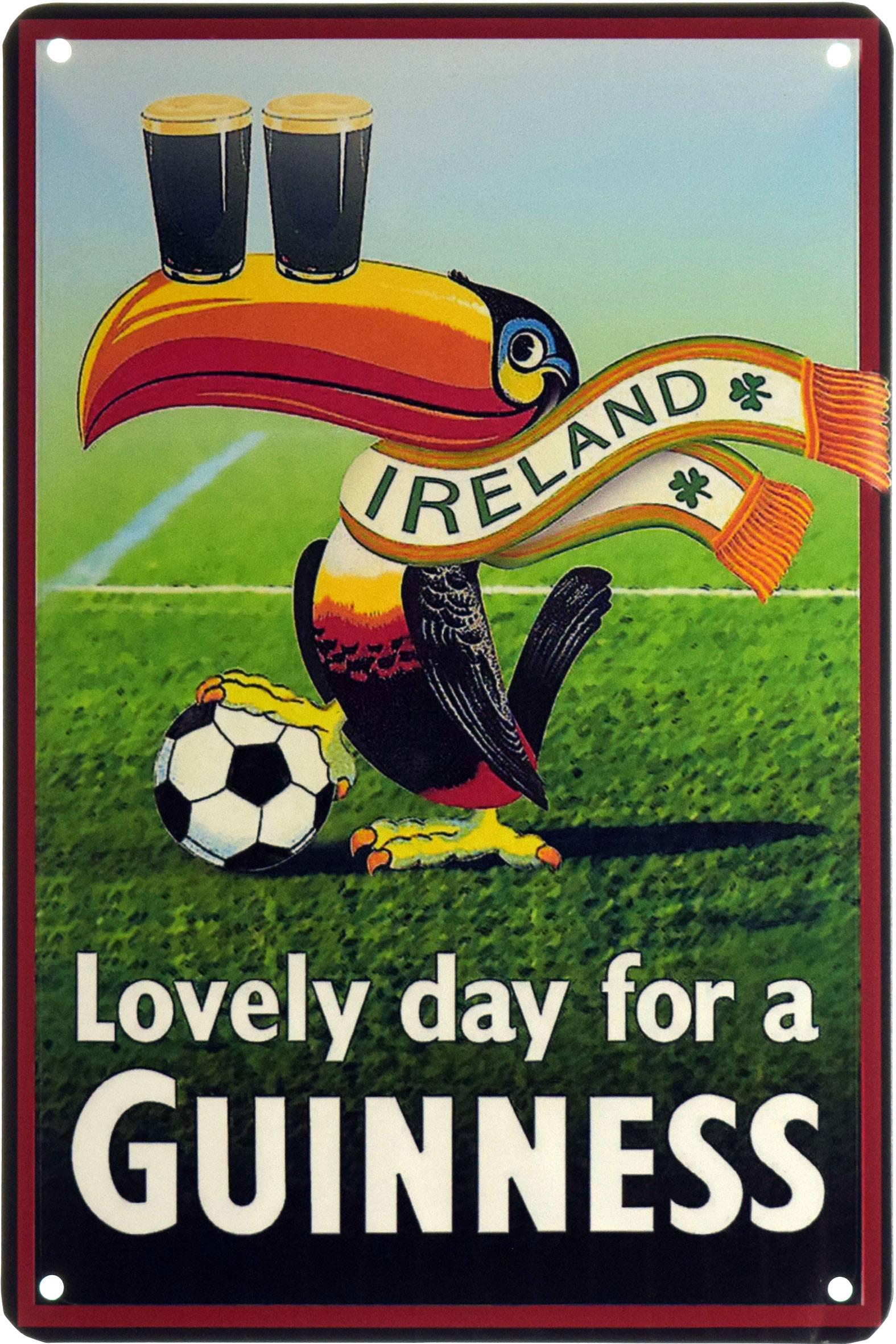 Табличка металлическая Прекрасный День Для Гиннесса/Lovely Day For A Guinness Ireland 20x30 см
