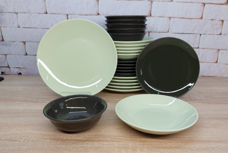 Сервиз столовый OMS TULU фарфор 6 персон 24 пр. Оливковый (KL24-Fistik-Haki) - фото 2 Сервиз столовый OMS TULU фарфор 6 персон 24 пр. Оливковый (KL24-Fistik-Haki) - фото 2