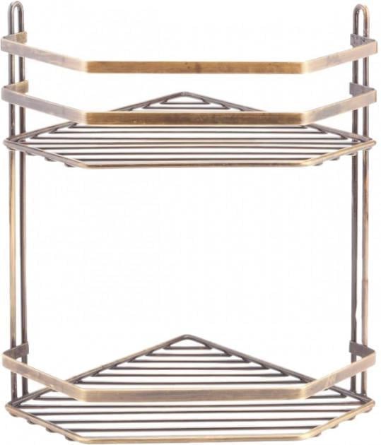 Полочка угловая 2-х ярусная Tekno-Tel Бронзовый (ES.075A)