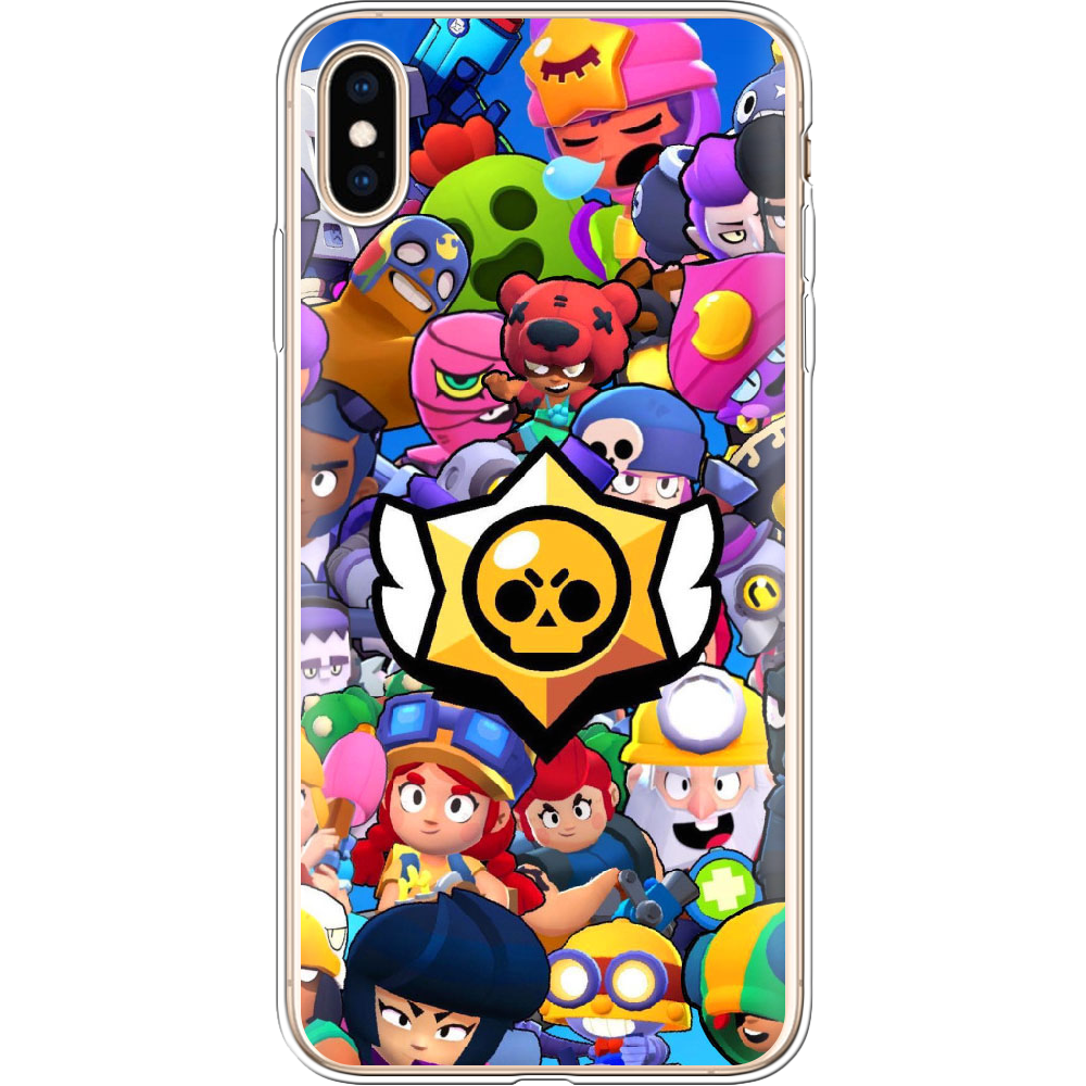 Чехол Boxface iPhone XS Max Brawl Stars Прозрачный силикон (35321-up2389-35321)