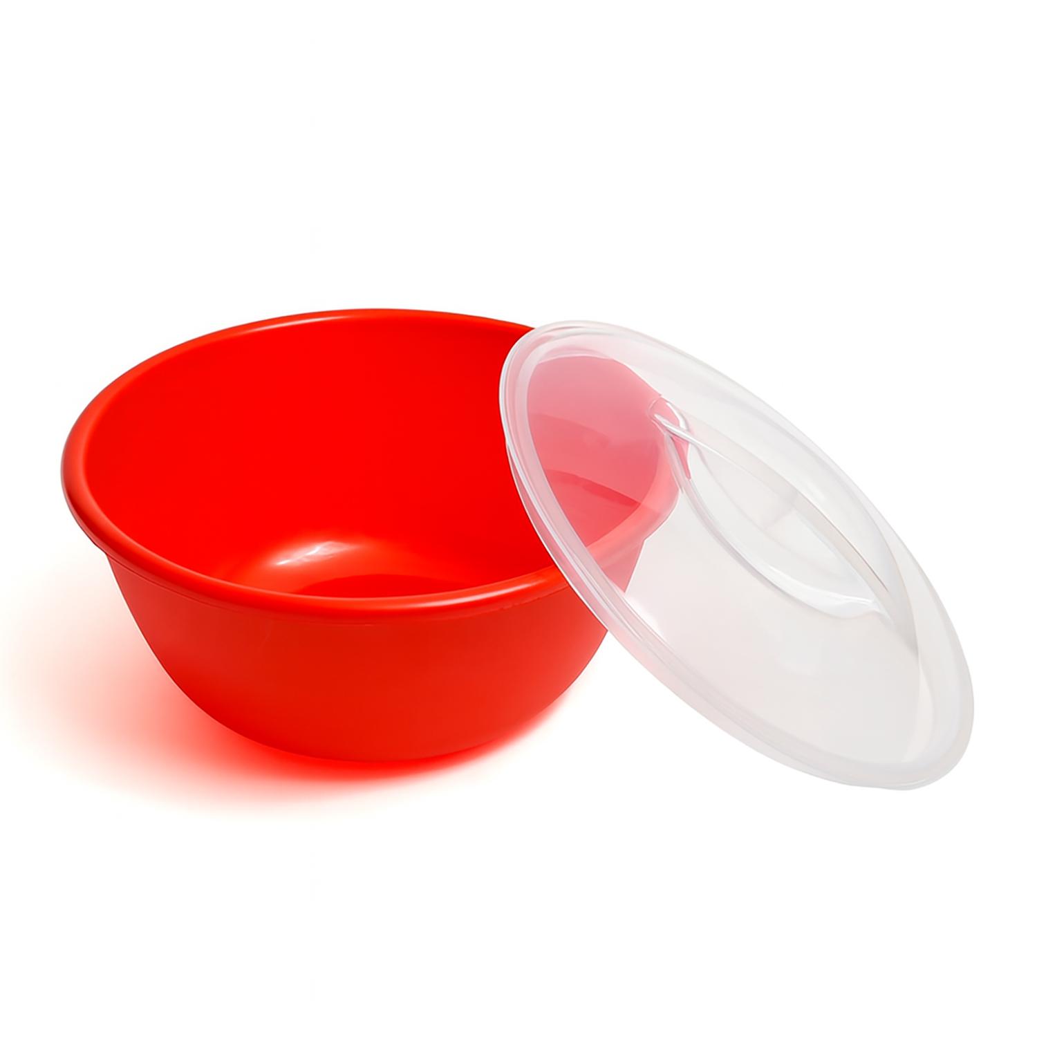 Миска с крышкой Ø  24,6 см 3 л Красный (88002)