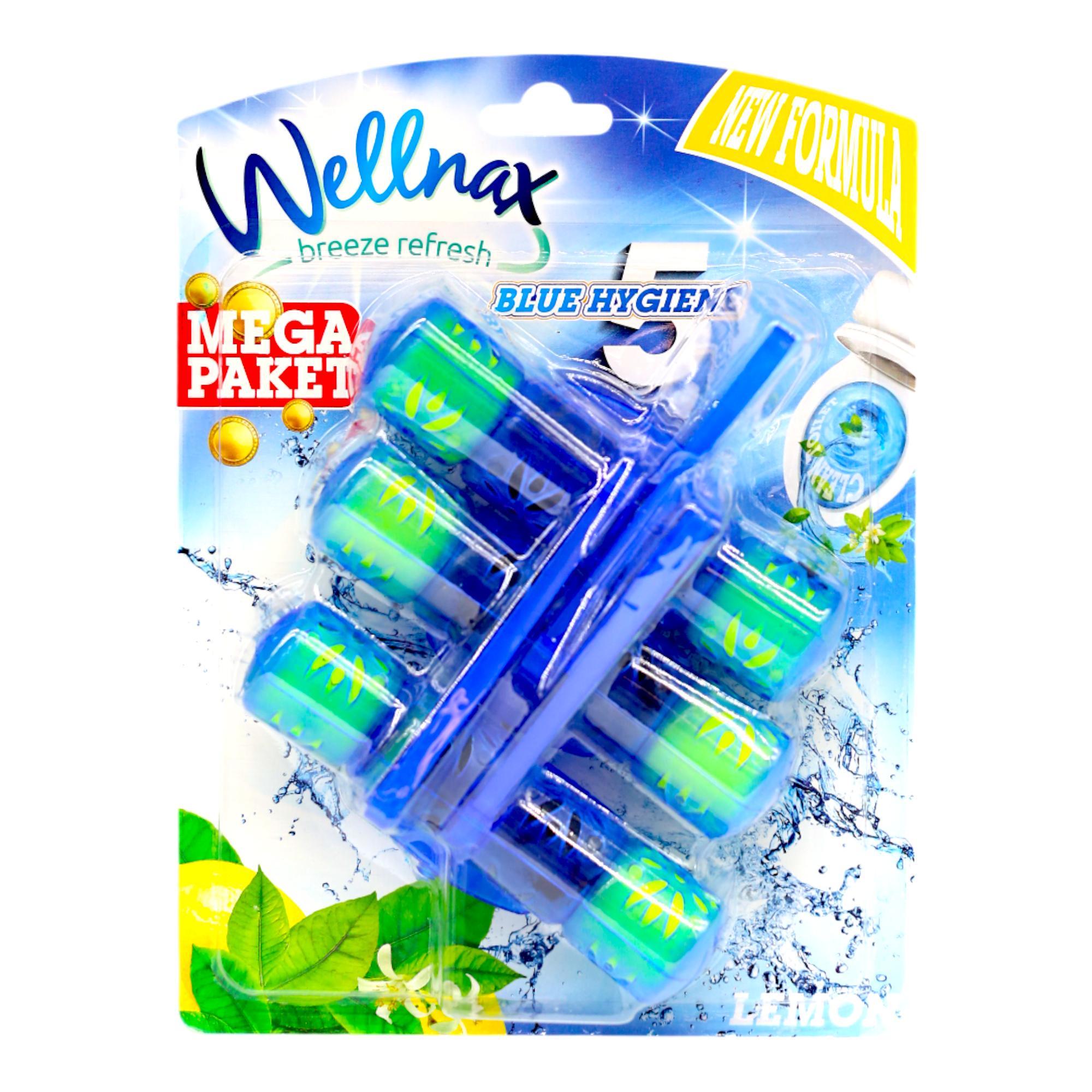 Туалетний блок Лимон Wellnax Blue Water 3x50 г (НФ-00007176)
