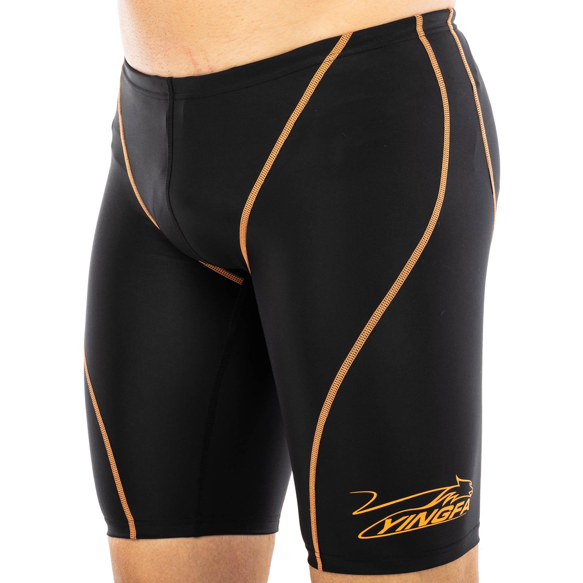 Плавки боксеры мужские для плавания YINGFA 9402-B XS Черный/Золотой (9402-B_Черный-золотой_XS_(145)
