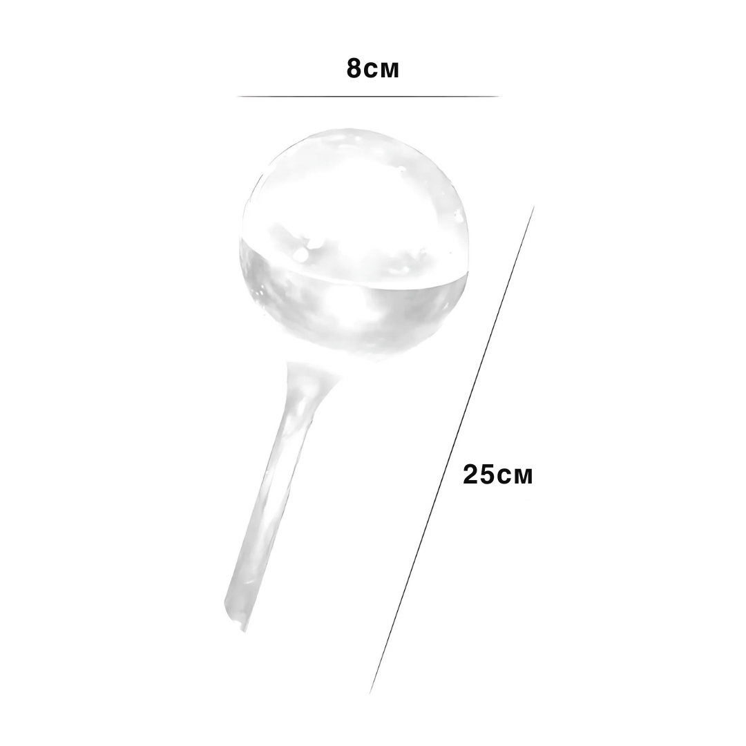Колба для автоматического полива в виде шара 8х25 см 3 шт. Прозрачный (Garden_Globes25_Trans) - фото 5