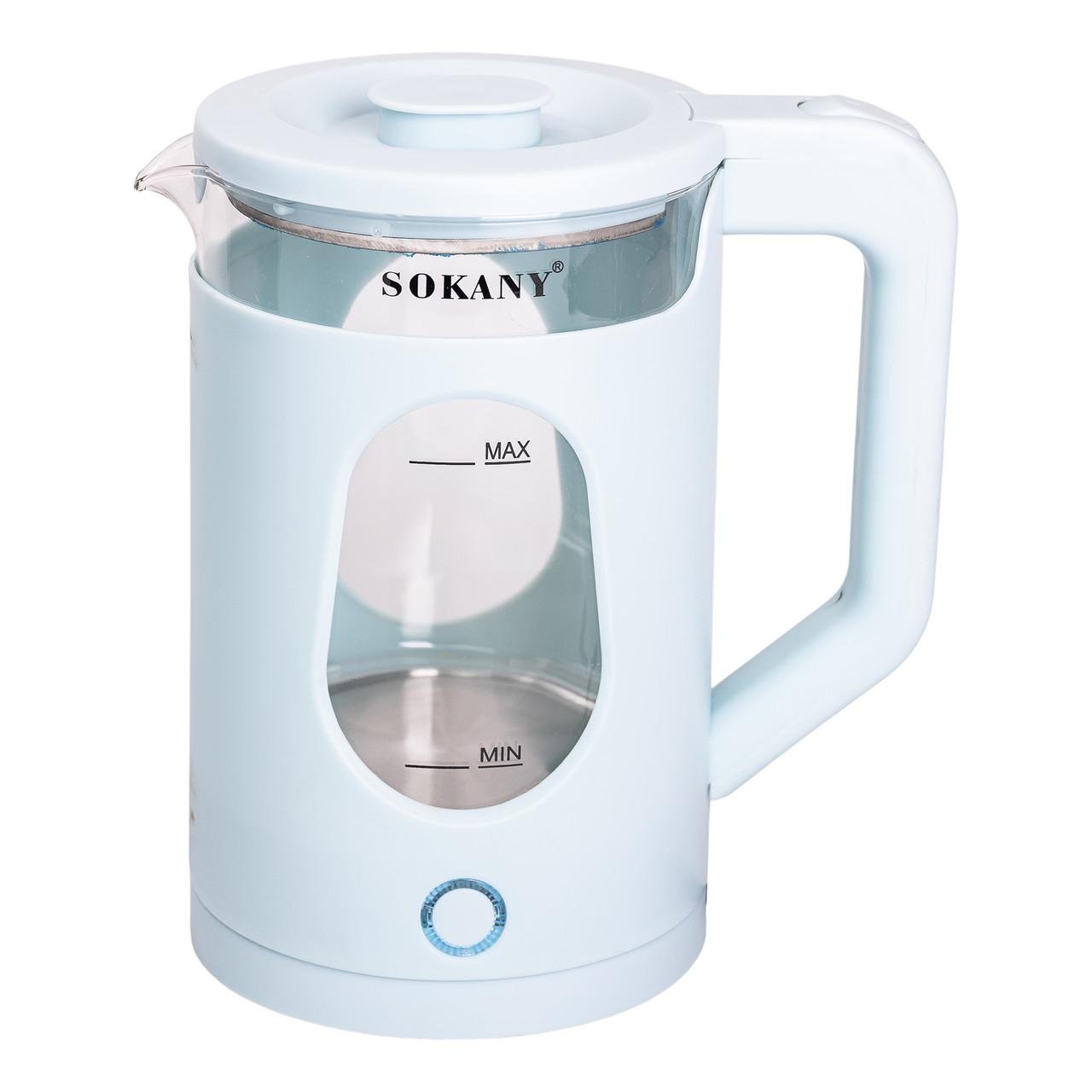 Електрочайник Sokany SK-SH-1071 2,3 л 2000 Вт Блакитний (27968907)