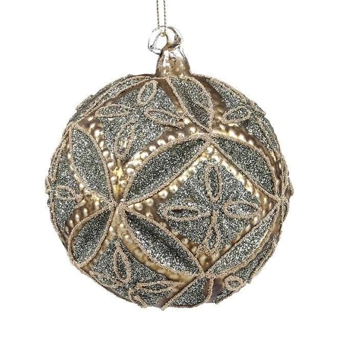 Набор шариков стеклянных новогодних 10 см 4 шт. (12621)