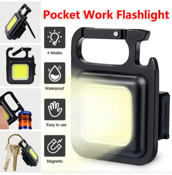 Лампа аккумуляторная W5130/1 с магнититом и карабином Белый холодный (2193519533) - фото 2