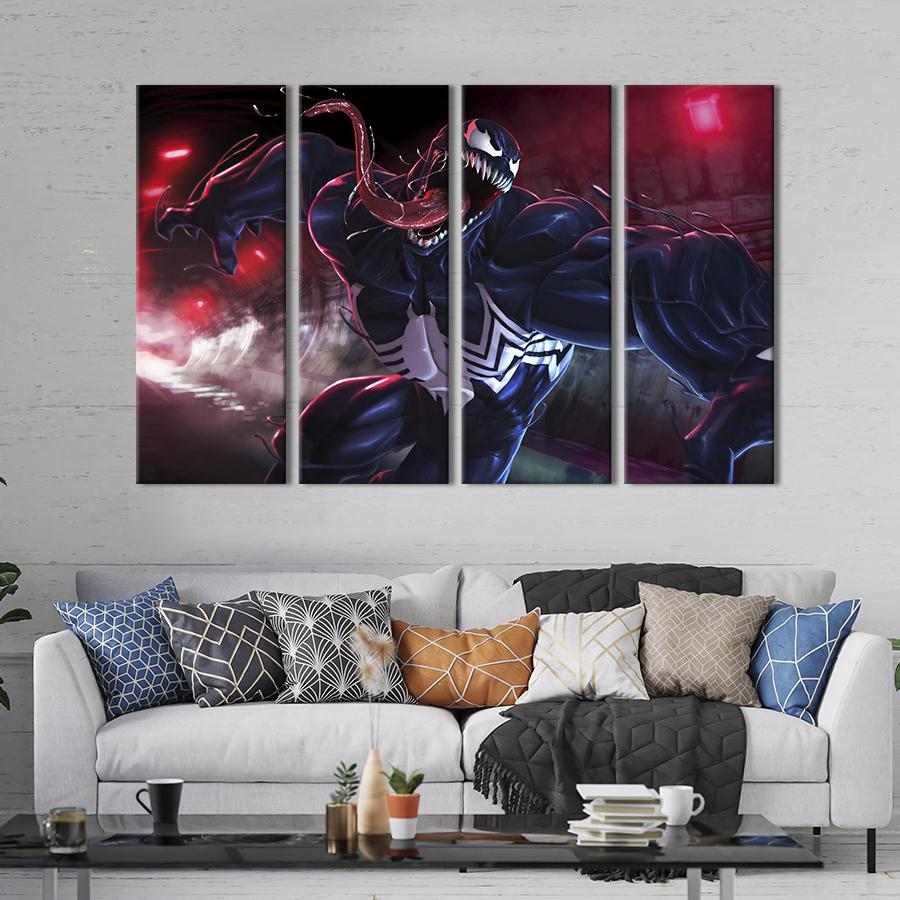 Картина модульная из 4 частей Symbiote Venom M 89x53 см (760-41)