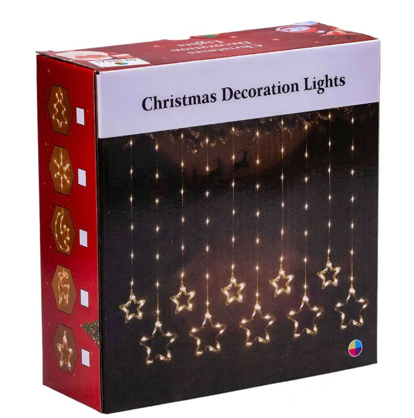 Гірлянда-штора Зірки та ялинки розмір 3х0,9 м 10 фігур Синій - фото 8 Гірлянда-штора Зірки та ялинки розмір 3х0,9 м 10 фігур Синій - фото 8