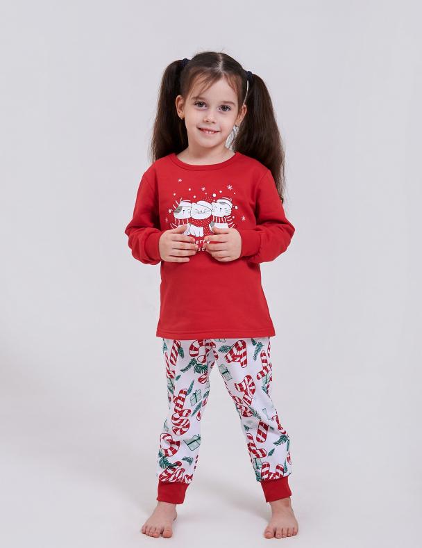 Пижама для девочки Smil Интерлок 92 см Красный (104545)