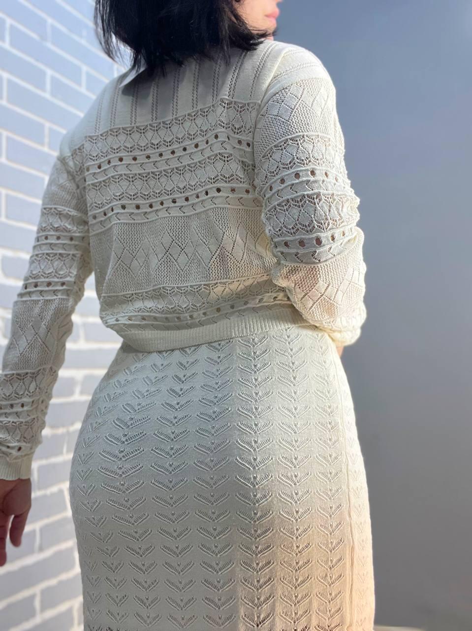 Костюм жіночий Mintas 2414-2416 спідниця та реглан OS Молочний (2058) - фото 3 Костюм жіночий Mintas 2414-2416 спідниця та реглан OS Молочний (2058) - фото 3