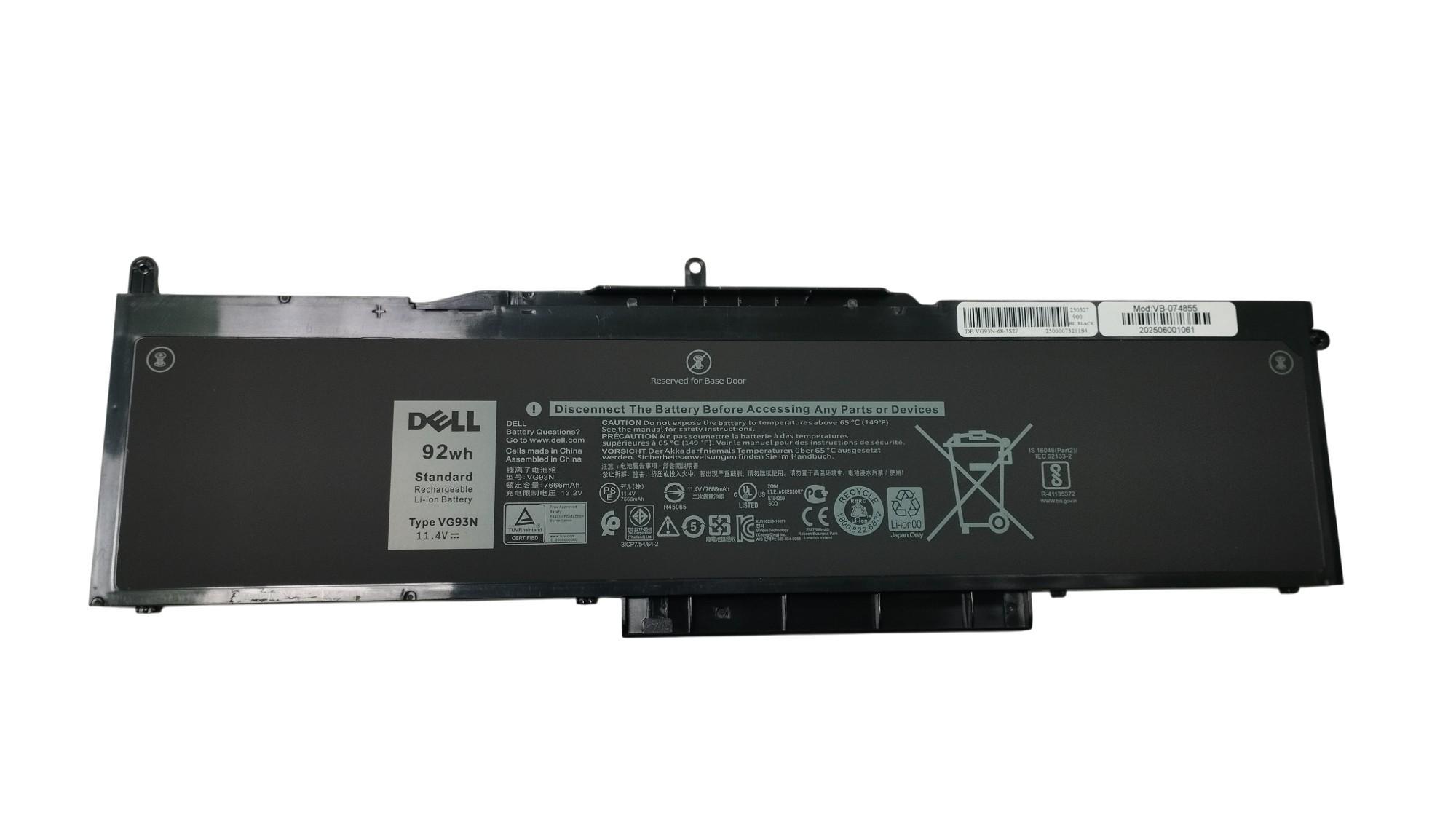 Аккумулятор для ноутбука Dell VG93N Latitude 5580 11,4 V 7666 mAh